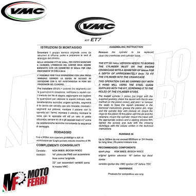 MF8712 Kit Cilindro VMC ET7 144 CC dm 60 Corsa 51 Vespa Special ET3 PK Ape