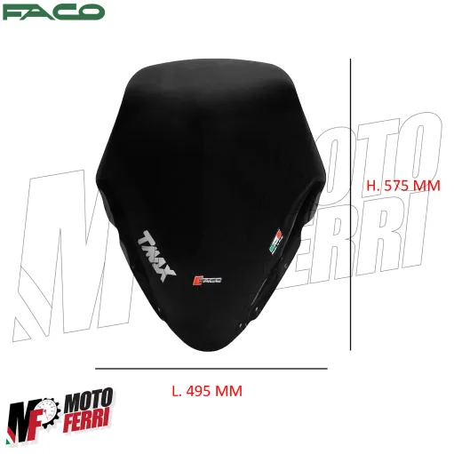 MF8713 Cupolino Basso Fume Faco Racing Yamaha TMax 500 dal 2001 al 2007