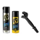 MF6349 Grasso Catena Bardahl K9 Moto Strada Pista + Pulitore + Spazzola