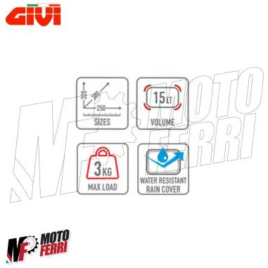 MF8760 Borsa Tunnel Givi 15 LT Universale X-ADV Forza Beverly XMAX TMAX