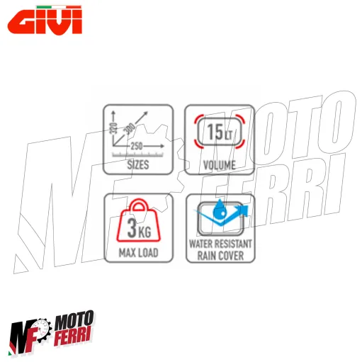 MF8760 Borsa Tunnel Givi 15 LT Universale X-ADV Forza Beverly XMAX TMAX