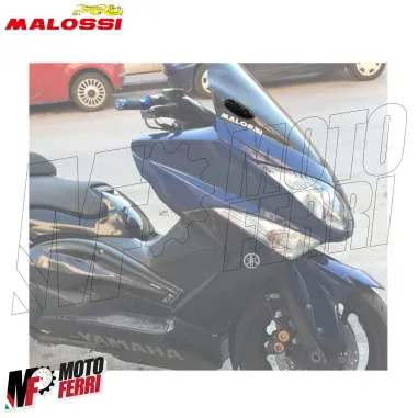 MF2539 Tappi Coperchi Malossi Specchietti Nero Lucido Yamaha TMax 500 2008 / 2011