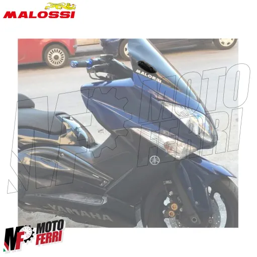 MF2539 Tappi Coperchi Malossi Specchietti Nero Lucido Yamaha TMax 500 2008 / 2011