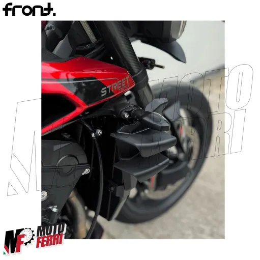 MF8796 Spoiler Downforce Laterale Doppie Ali by FRONT Triumph Street Triple 765 R/RS 2023 2024 2025