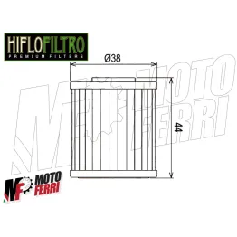 MF1660 - FILTRO OLIO HIFLO HF207 KX-F 250 450 RM-Z 250 450 M INTRUDER 800 1500 2
