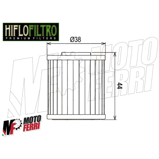 MF1660 - FILTRO OLIO HIFLO HF207 KX-F 250 450 RM-Z 250 450 M INTRUDER 800 1500