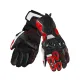 MF8815 Guanti in Pelle Moto Lunghi con Protezion LS2 SWIFT Rosso Bianco Nero