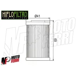 MF1667 - FILTRO OLIO HIFLO HF655 SMR SXF XCW 250 450 EXC XCF 500 SUPERMOTO 690 2