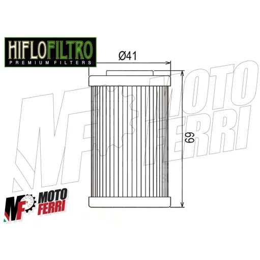 MF1667 - FILTRO OLIO HIFLO HF655 SMR SXF XCW 250 450 EXC XCF 500 SUPERMOTO 690