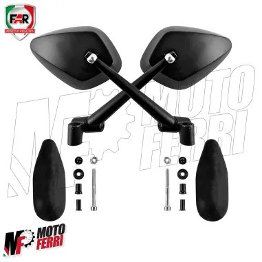 MF6574 Specchietti da manubrio FAR El Capitan + Tappi Tmax 500 dal 2008 al 2011