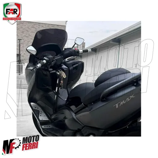 MF6574 Specchietti da manubrio FAR El Capitan + Tappi Tmax 500 dal 2008 al 2011