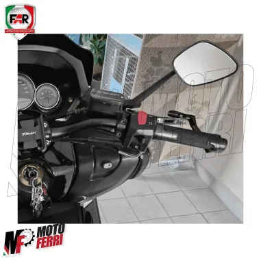 MF6574 Specchietti da manubrio FAR El Capitan + Tappi Tmax 500 dal 2008 al 2011