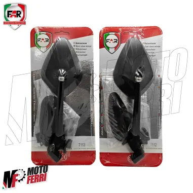 MF6574 Specchietti da manubrio FAR El Capitan + Tappi Tmax 500 dal 2008 al 2011