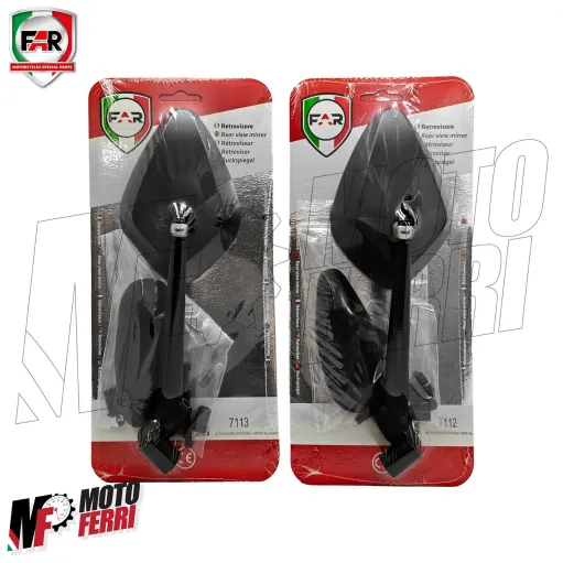 MF6574 Specchietti da manubrio FAR El Capitan + Tappi Tmax 500 dal 2008 al 2011