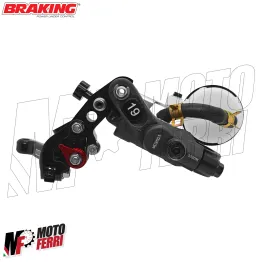 MF8834 Pompa Freno Anteriore Radiale BRAKING 19 Fusa Leva Nera Snodabile Moto 2