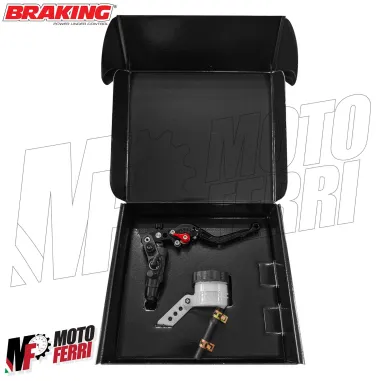 MF8834 Pompa Freno Anteriore Radiale BRAKING 19 Fusa Leva Nera Snodabile Moto