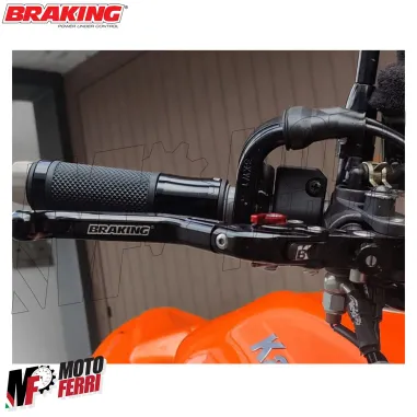 MF8834 Pompa Freno Anteriore Radiale BRAKING 19 Fusa Leva Nera Snodabile Moto