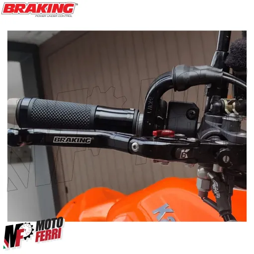 MF8834 Pompa Freno Anteriore Radiale BRAKING 19 Fusa Leva Nera Snodabile Moto