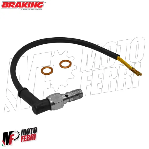 MF8834 Pompa Freno Anteriore Radiale BRAKING 19 Fusa Leva Nera Snodabile Moto