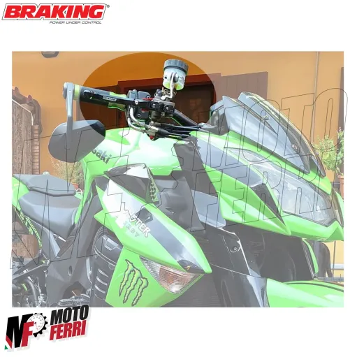 MF8834 Pompa Freno Anteriore Radiale BRAKING 19 Fusa Leva Nera Snodabile Moto