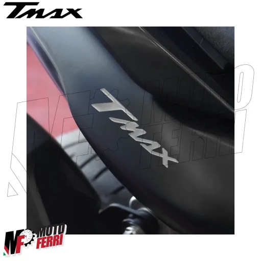 MF8839 Adesivi Carena Posteriore Argento Resina 3D Yamaha TMax 560 - 2022 a 2026