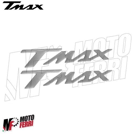 MF8839 Adesivi Carena Posteriore Argento Resina 3D Yamaha TMax 560 - 2022 a 2025