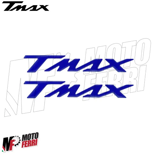 MF8836 Adesivi Carena Posteriore Blu Resina 3D Yamaha TMax 560 dal 2022 al 2025