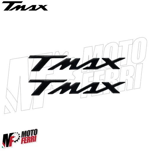 MF8837 Adesivi Carena Posteriore Nero Resina 3D Yamaha TMax 560 dal 2022 al 2025