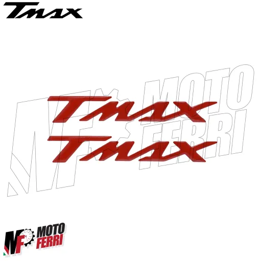 MF8839 Adesivi Carena Posteriore Rosso Resina 3D Yamaha TMax 560 da 2022 al 2026