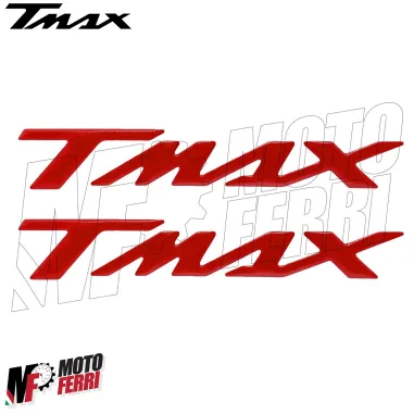MF3539 Kit 2 Adesivi Rosso Vivo Resina 3D Carena posteriore Yamaha TMax 500 530 560