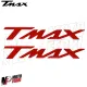 MF3539 Kit 2 Adesivi Rosso Vivo Resina 3D Carena posteriore Yamaha TMax 500 530 560
