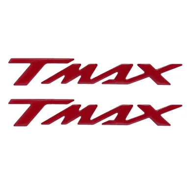 MF8840 Kit 2 Adesivi Rosso Metal Resina 3D Carena Posteriore Yamaha TMax 500 530 560