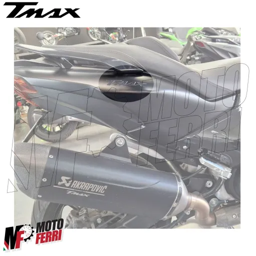 MF8839 Adesivi Carena Posteriore Argento Resina 3D Yamaha TMax 560 - 2022 a 2026