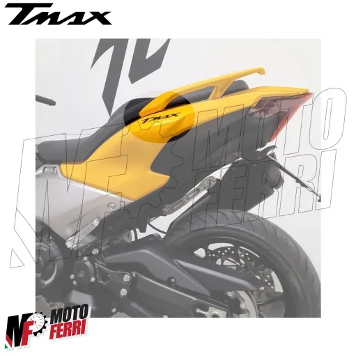 MF8837 Adesivi Carena Posteriore Nero Resina 3D Yamaha TMax 560 dal 2022 al 2025