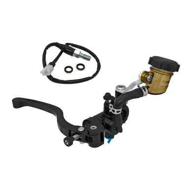 MF8841 Pompa Freno Anteriore Radiale ADELIN 19 Leva Nera con Vaschetta per Moto