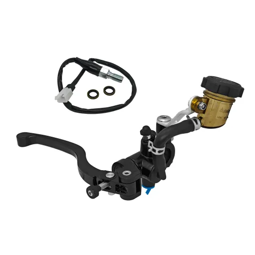 MF8841 Pompa Freno Anteriore Radiale ADELIN 19 Leva Nera con Vaschetta per Moto