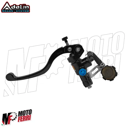 MF8841 Pompa Freno Anteriore Radiale ADELIN 19 Leva Nera con Vaschetta per Moto