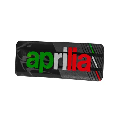 MF8847 Adesivo Resinato 3D Logo Tricolore Aprilia RS RSV RSV4 Tuono Moto Universale