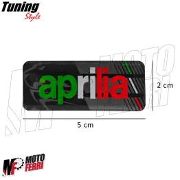MF8847 Adesivo Resinato 3D Logo Tricolore Aprilia RS RSV RSV4 Tuono Moto Universale 2