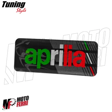 MF8847 Adesivo Resinato 3D Logo Tricolore Aprilia RS RSV RSV4 Tuono Moto Universale