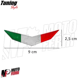 MF8849 Adesivo Resinato 3D Bandiera Tricolore Aprilia Moto Universale 2