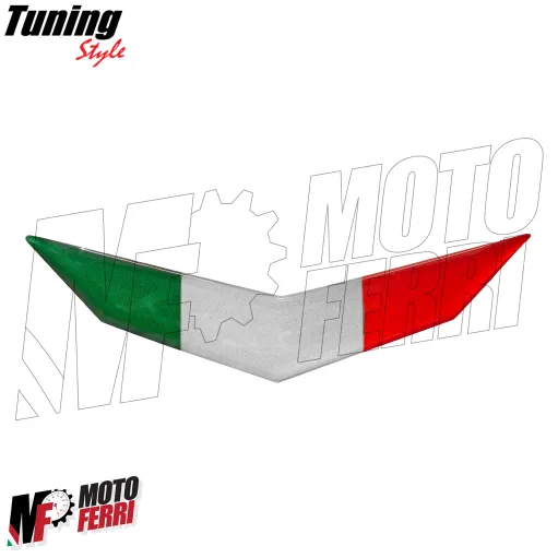 MF8849 Adesivo Resinato 3D Bandiera Tricolore Aprilia Moto Universale