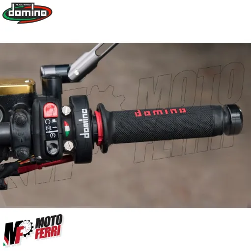 MF8856 Comando Gas Rapido Domino XM2 Racing con 3 Ghiere + Cavi Universale Moto