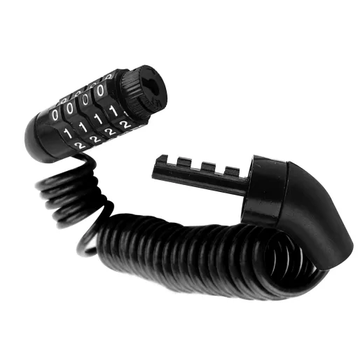 MF6677 Catena Antifurto con Combinazione per Caschi Moto Scooter Bici Nero