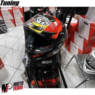 MF6677 Catena Antifurto con Combinazione per Caschi Moto Scooter Bici Nero