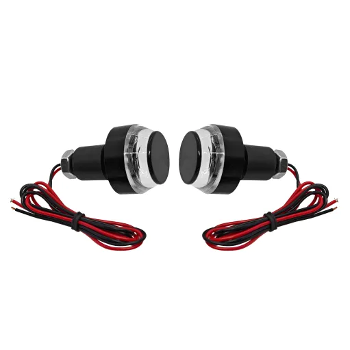 MF8859 Coppia Frecce Manubrio Led End Bar FAR Universali Cafè Racer Moto Scooter