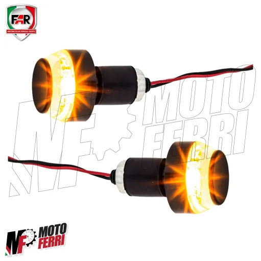 MF8859 Coppia Frecce Manubrio Led End Bar FAR Universali Cafè Racer Moto Scooter