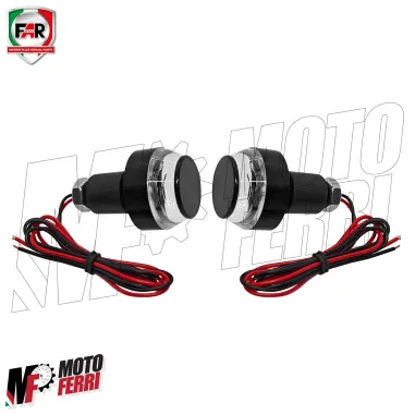 MF8859 Coppia Frecce Manubrio Led End Bar FAR Universali Cafè Racer Moto Scooter