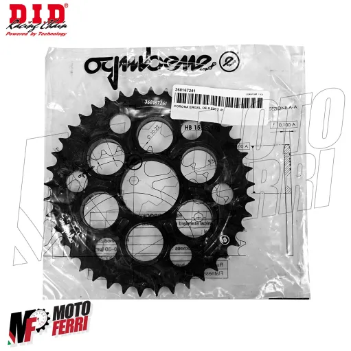 MF8854 Kit Trasmissione DID GP Ducati Panigale 1100 V4 Corona 41 Pignone 16 Catena ERV7 passo 520 dal 2018 al 2024