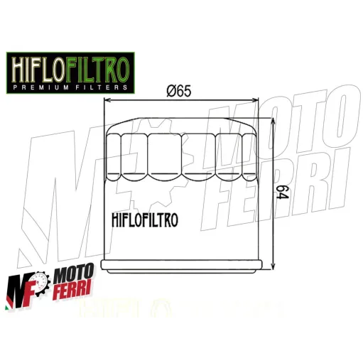 MF1679 - FILTRO OLIO HIFLO HF204 YAMAHA MT-07 FZ1 FZ6 FZ8 R1 R6 XJ6 V-STAR